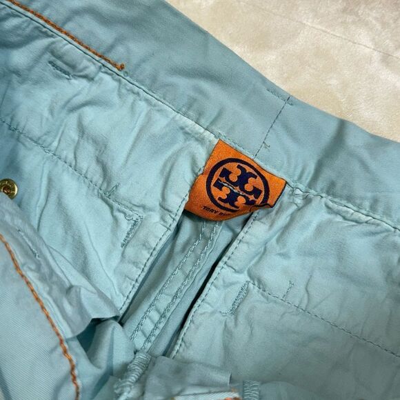 Tory Burch Blue Side Stripe Pants 4 - Picture 9 of 13